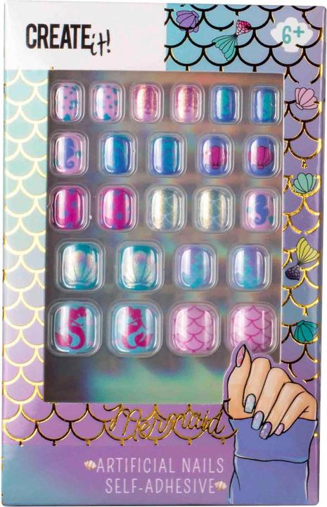 Actual product image Create It! mermaid artificial nails, self-adhesive