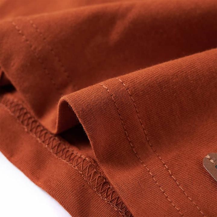 Immagine prodotto VidaXL Camicia da bambino a maniche lunghe arancione scuro 116,Materiale: 100 (116)