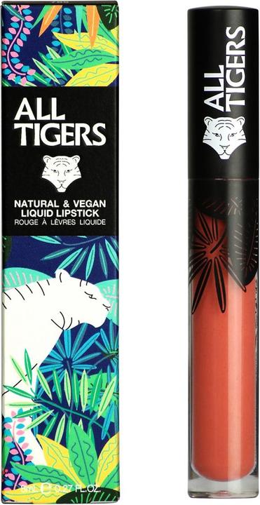 Actual product image All Tigers Liquid Lipstick matt vegan and natural (Peach, Orange)