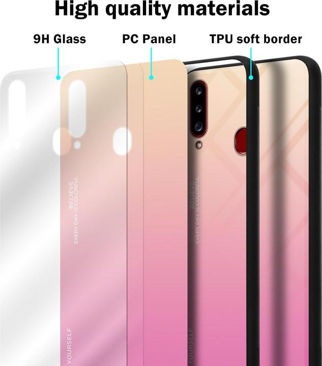 Image du produit Cadorabo Couverture en verre TPU 2 couleurs (Samsung Galaxy A20s)