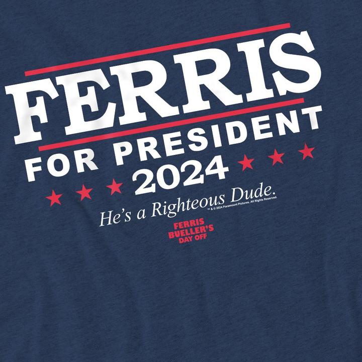Actual product image Ferris Bueller´s Day Off Unisex Adult Ferris For President T-Shirt (3XL)