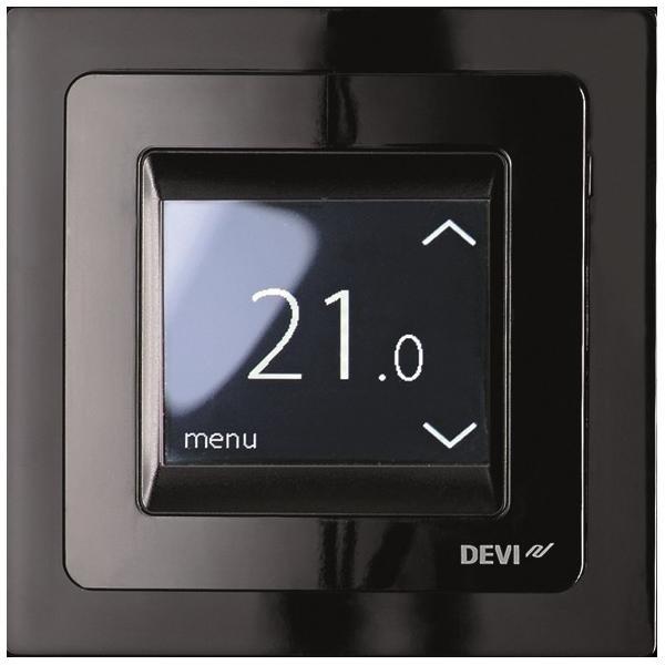 Devi DEVIreg Touch black 140F1069 UP clock thermostat 16A, 230V with frame