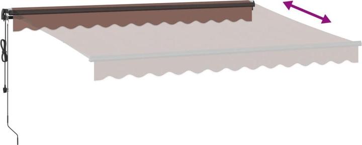 Immagine prodotto VidaXL Markise Gelenkarmmarkise Sonnenmarkise Automatisch Braun 350x250cm (3.50 m)