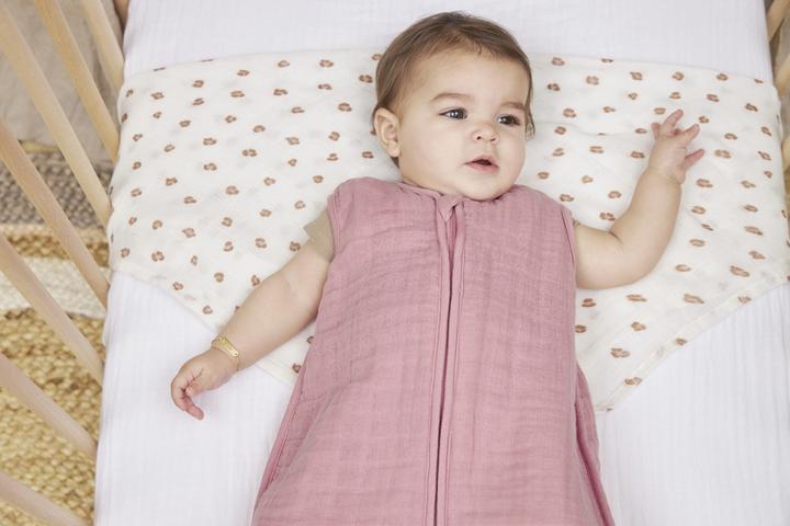 Actual product image Meyco Baby Uni fitted sheet cot - muslin - white - 60x120cm