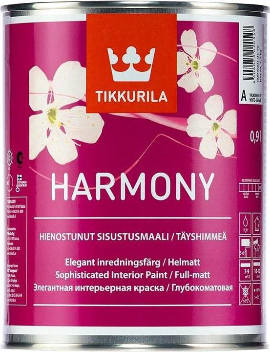 Actual product image Tikkurila Paint Acrylic Harmony 0,9l Satin Matt (Satin matt)