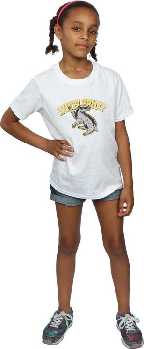 Image du produit T-shirt en coton pour filles à l'effigie de Hufflepuff (152, 158)