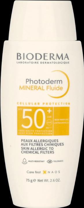 Actual product image Bioderma Photoderm Mineral Fluide SPF50+ (Sun cream face, SPF 50, 105 ml, 150 g)