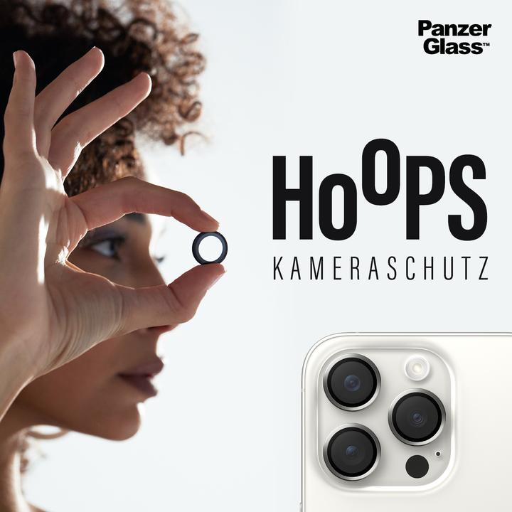 Produktbild PanzerGlass Hoops Camera Lens Protector (1 Stück, Apple iPhone 15 Pro Max, Apple iPhone 15 Pro)
