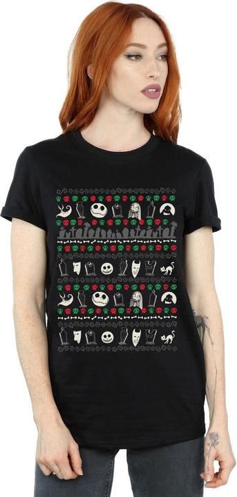 Immagine prodotto Disney Nightmare Before Christmas Festive Icons Maglietta Ampia Donna (4XL)