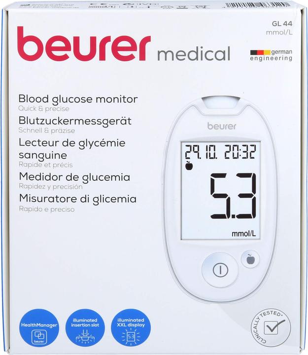 Produktbild Beurer Gl44 (Blutzuckermessgerät)