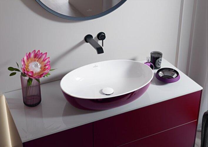 Immagine prodotto Villeroy & Boch Lavabo da appoggio Artis 61 cm ovale bianco/nero carbone 419861BCT8 (410 mm, 610 mm)