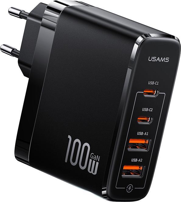 Actual product image Usams 4 Ports GaN Fast Charger (100 W)