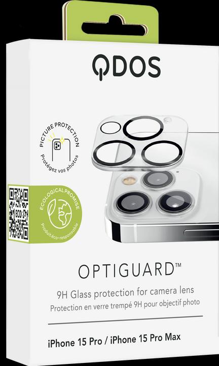 Actual product image QDOS Optiguard Camera Lens Protector (1 Piece, Apple iPhone 15 Pro, Apple iPhone 15 Pro Max)
