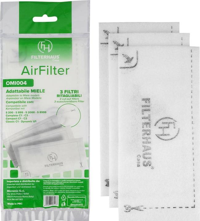 Alternativ Filterhaus AirFilter OMI004 ersetzen Miele Air Clean SF-SAC 20/30 3944711