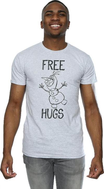 Image du produit Disney Frozen Mens Free Hugs Olaf Heather T-Shirt (L)