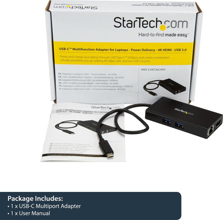Actual product image StarTech Usb-c Multifunction Adapter (USB-C, 2 Ports)
