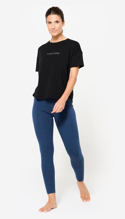 Immagine prodotto Kimjaly Yogahose hoher Bund sanftes Yoga Damen marineblau (W26/L30)