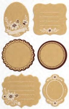 Image du produit BSB-Obpacher Autocollants Creative Sticker Étiquettes en papier kraft