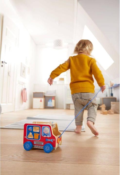 Actual product image Haba Pull figure fire engine