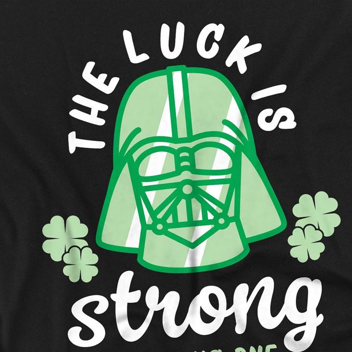 Actual product image Star Wars Unisex Adult Strong Luck Darth Vader St Patricks Day T-Shirt (XL)