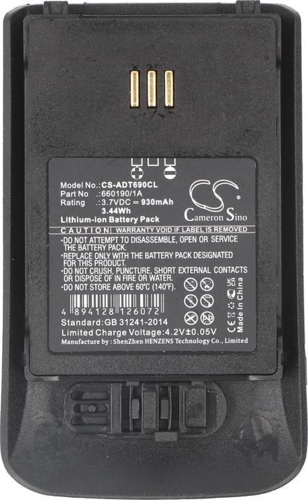 Produktbild XCell Ersatzakku passend für DeTeWe Aastra DT690, DT692 3,7 Volt 930mAh, 72,9x43,8x9mm