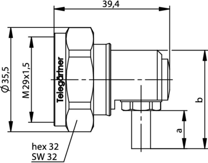 Image du produit Telegärtner Connecteur 7-16 DIN mâle, coudé 50 Ohms J01120C0010 1 pc.