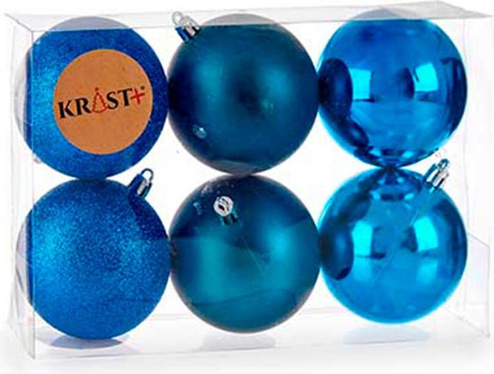 Image du produit Krist+ Set de boules de Noël Bleu Plastique 7 x 8 x 7 cm (12 pièces) (12 -pièce)