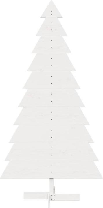 Productafbeelding VidaXL Kerstboom hout Kerstboomdecoratie houten boom wit 180cm massief dennenhout