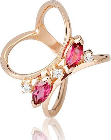 Produktbild Breuning RING - E.ROSA TURMALIN/Brill. 0,15 Ct. H/si (56, 750/18 K Gold)