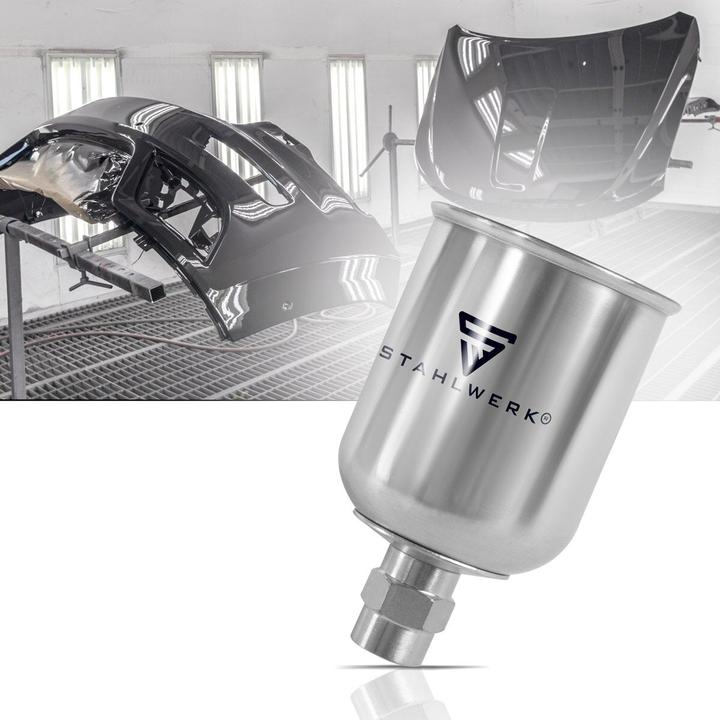 Immagine prodotto Stahlwerk Tazza di flusso in alluminio da 125 ml per pistola a spruzzo