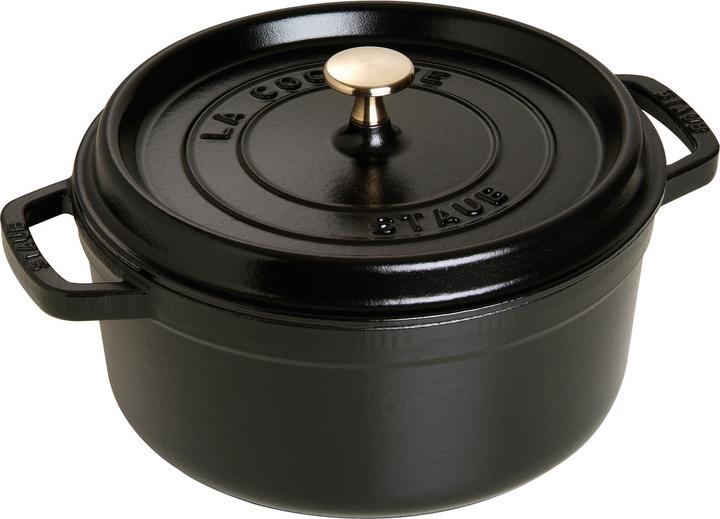 Staub Cocotte (22 cm, Braadpan + kasserol, Gietijzer)