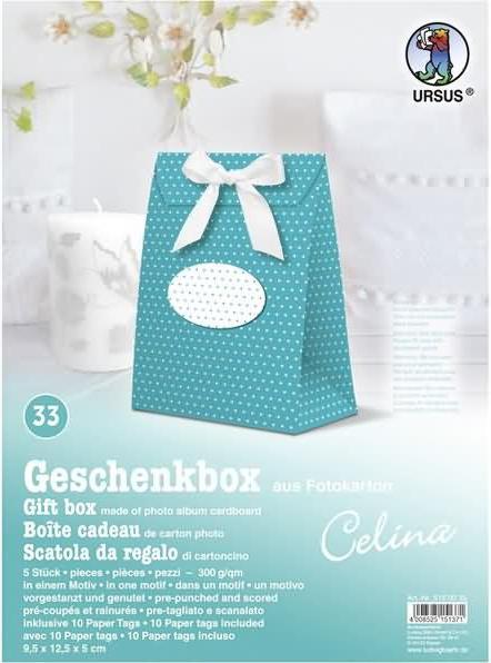 Produktbild Ursus Geschenkbox Celina 9,5x12,5x5cm VE=5 Stück Motiv: 33 (Geschenkbox, 5 x)