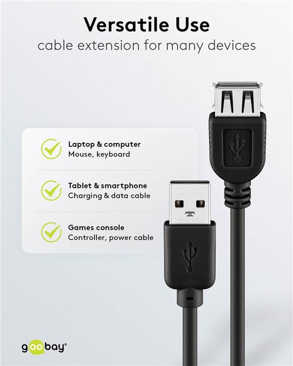 Immagine prodotto Goobay USB 2.0 Hi-Speed (0.30 m, USB 2.0)