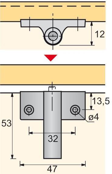 Actual product image Hettich Screw-on damper Silent System (1 pcs.)
