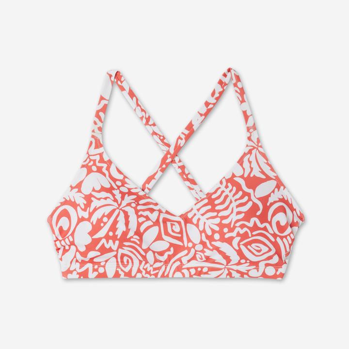 Nabaiji Sportbikini Oberteil Damen - Lila Poly rot