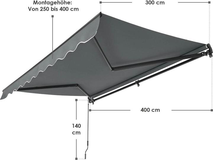 Produktbild Juskys Gelenkarmmarkise (4 m)