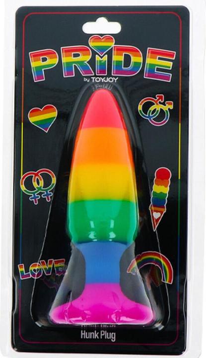 Actual product image Anal plug "Twink" in LGBT flag design