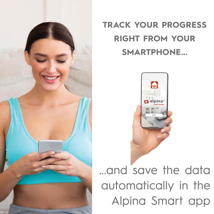 Immagine prodotto Alpina Garden Bilancia Alpina Alpino - Bilancia da bagno avanzata con programma di monitoraggio da 180 kg (180 kg)