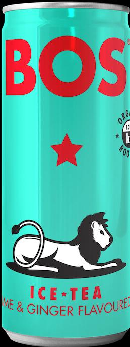 Actual product image BOS Lime & Ginger Organic Rooibos Ice Tea (12 x 25 cl)