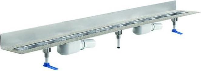 Produktbild Dallmer Duschrinne CeraLine PLAN 2 Abläufe 521989, W 1100mm, DN 50 Bauhöhe 90mm (1450 mm)