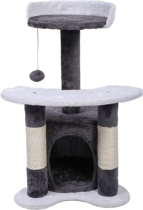 Produktbild Wiltec Kratzbaum 67cm Grau/Weiss Katzen Kletterbaum Katzenkratzbaum Katzenbaum (67 cm, Grau/Weiss)