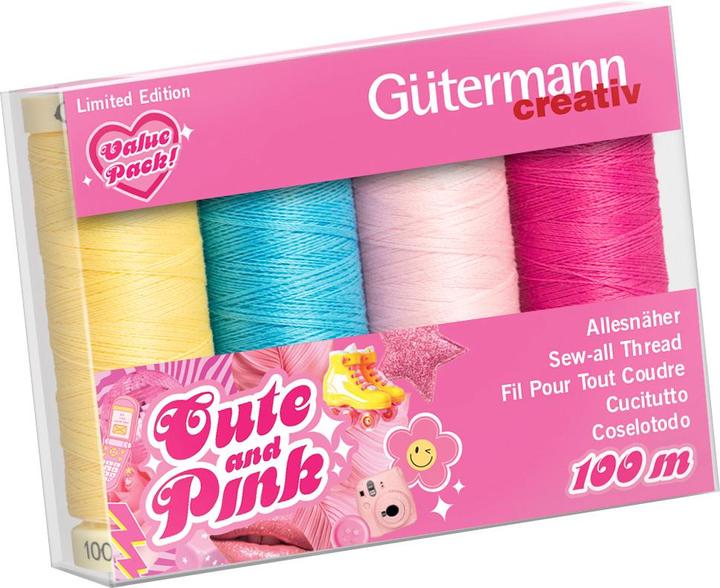 Image du produit Gütermann Boîte Cute and Pink, 8 bobines (10000 m)