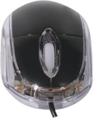 Produktbild Exertis Connect Optische Mini USB Maus mit schwarzer Leuchtfarbe (Kabelgebunden)