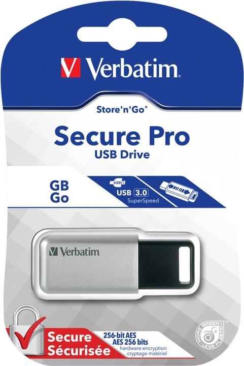 Actual product image Verbatim Usb 3.0 Drive 32gb Secure Data Pro (pc Mac) (32 GB, USB 3.0, USB-A)