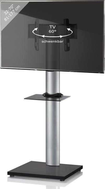 Productafbeelding VCM TV-standaard Alu Onu Maxi ZW Zwart (174 x 68 x 60 cm)