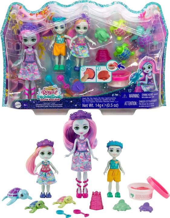 Actual product image Enchantimals Ocean Kingdom Tinsley Turtle Family Dolls