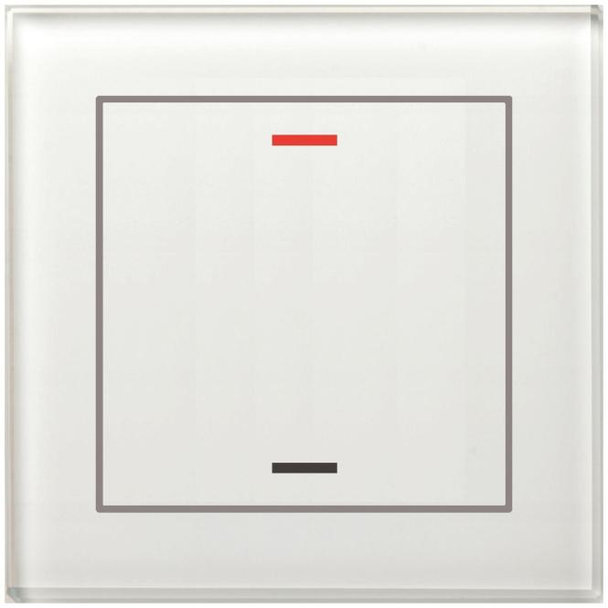 Actual product image MDT BE-GTL10W.01 Glass push-button II Light