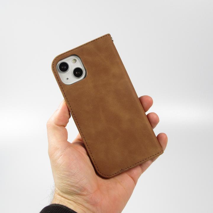 Actual product image PhoneLook Leather bag flip wallet vintage with magnetic closure and card holder (Apple iPhone 13)