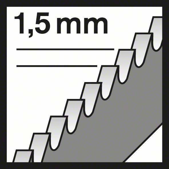 Actual product image Bosch Professional Zubehör PRO Metal curve T118EOF jigsaw blade, 83 mm, 5 pcs.
