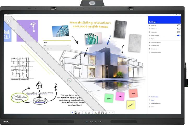 Actual product image NEC MultiSync WD551, 139.7 cm (55"), IPS, 3840 x 2160 pixels, 400 cd/m², 4K Ultra HD, Direct-LE (3840 x 2160 Pixels, 55")